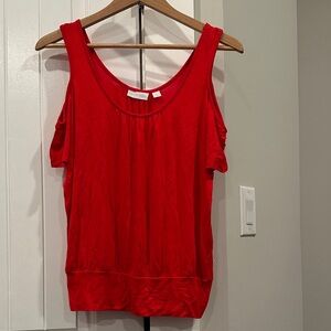 New York & Company Bold Red Tank Top